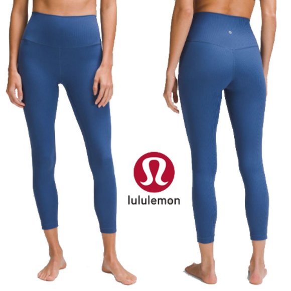 lululemon athletica Pants - Lululemon Align Ribbed High-Rise Pant Legging in Pitch Blue 25" Size 10